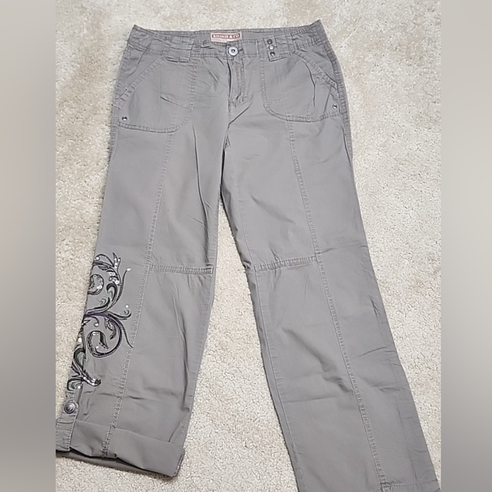 Elegant Gray Women's Straight Leg Jeans